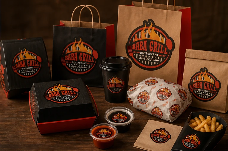 Baba Grill Restaurant takeaway packaging