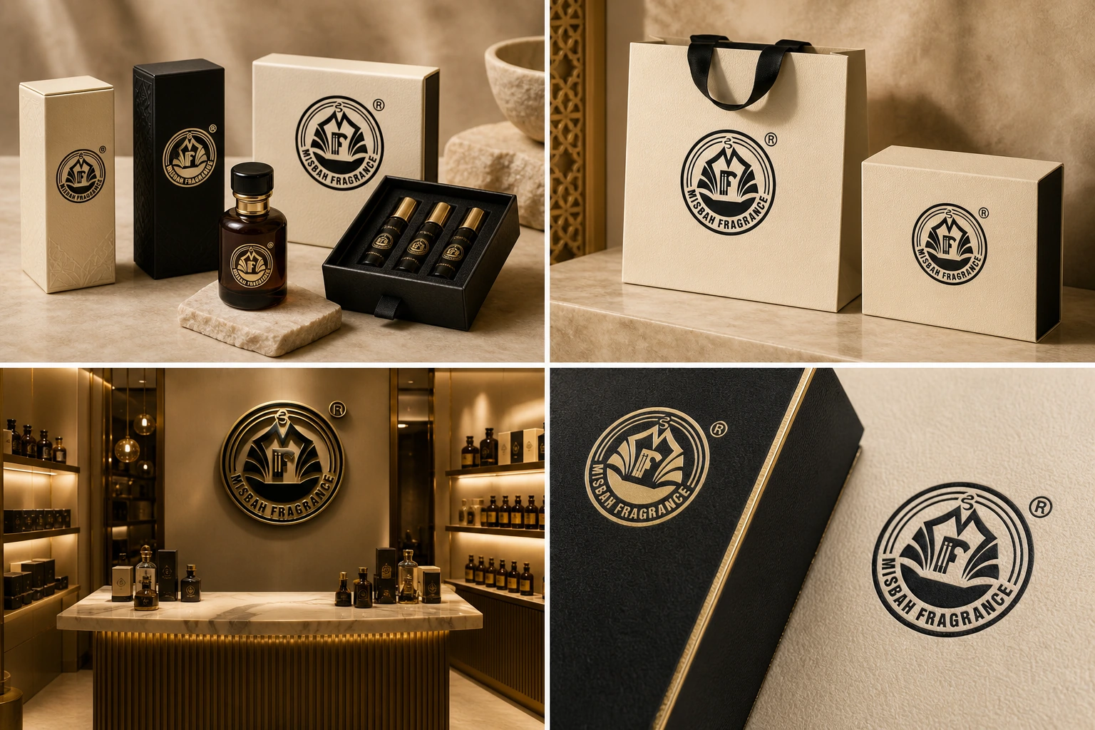 Misbah Fragrance complete brand application board