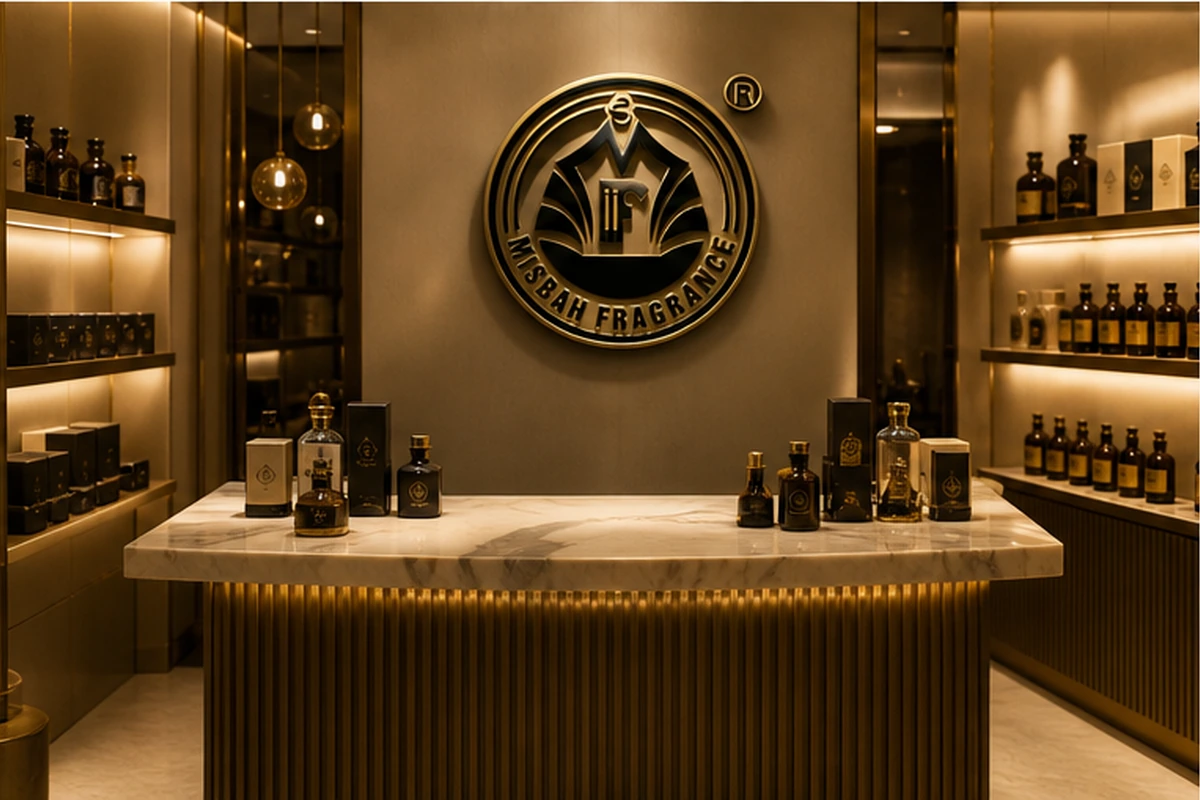 Misbah Fragrance premium wall sign concept