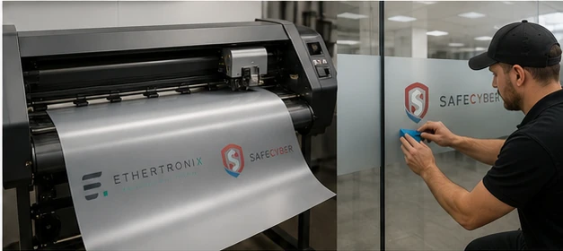 Window Frosted Film & Glass Branding production equipment and process